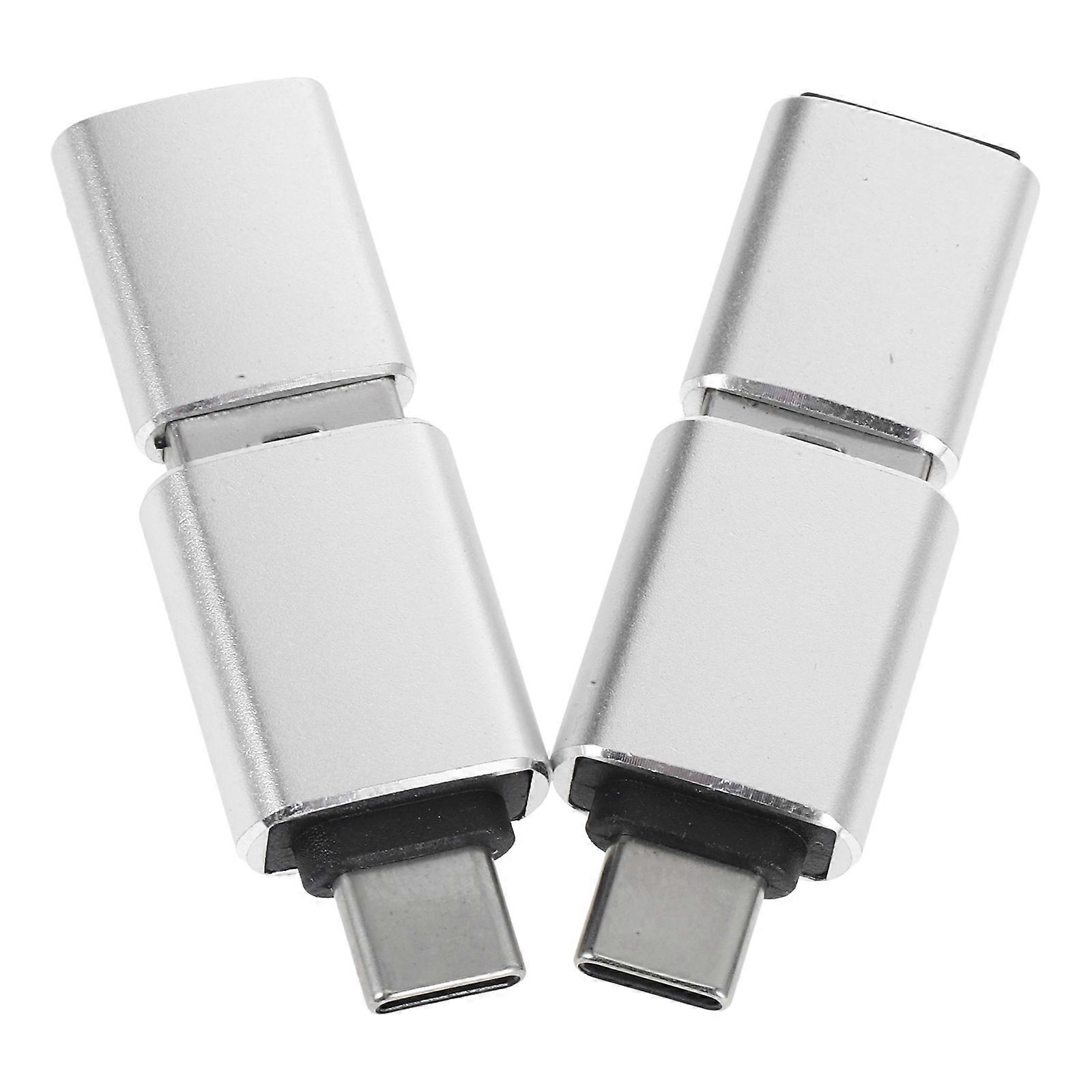 Silver USB-C to USB Adapter for Charger with Otg Function 12Pcs