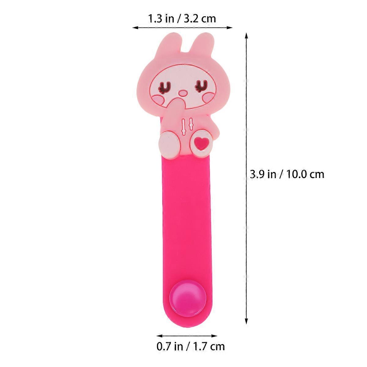 Earphone Winder Silicone Cable Protector for Cable Line Earphone Line Pink for Cable Organization 1Set