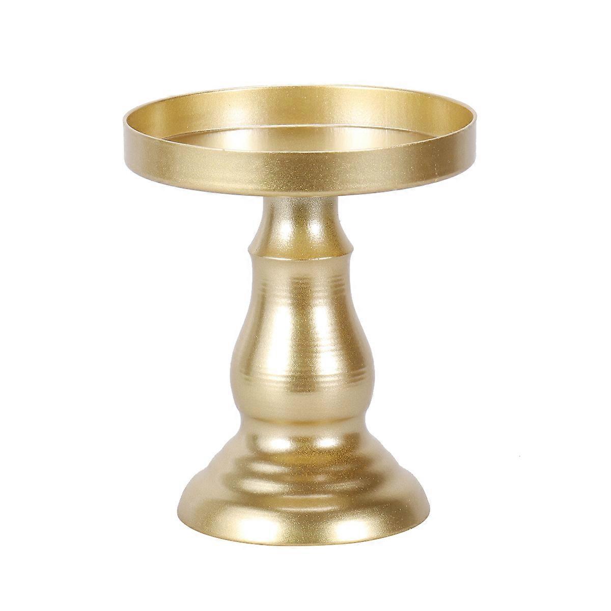 Golden Cake Stand for 2Pcs Wedding Cake Rack Metal Display Tray