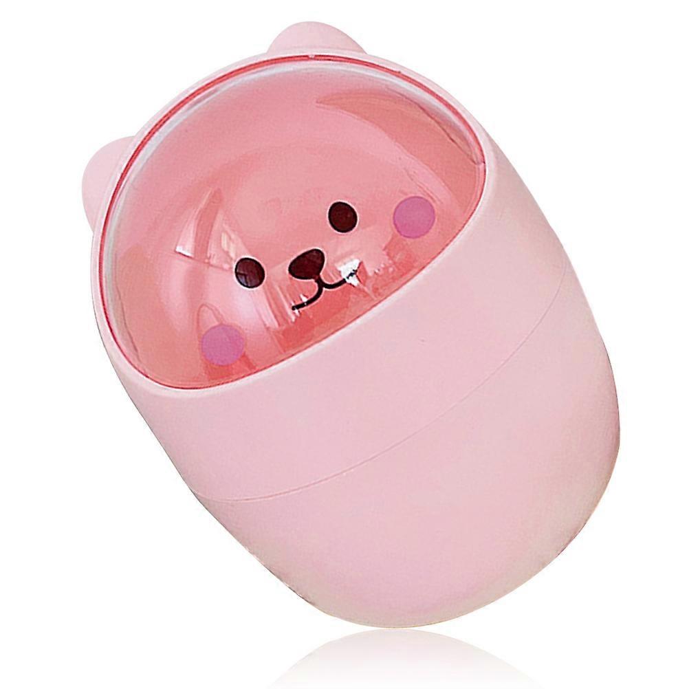 Pink Lovely Trash Can with Lid for Home 4Pcs Mini Desktop Trash Bin
