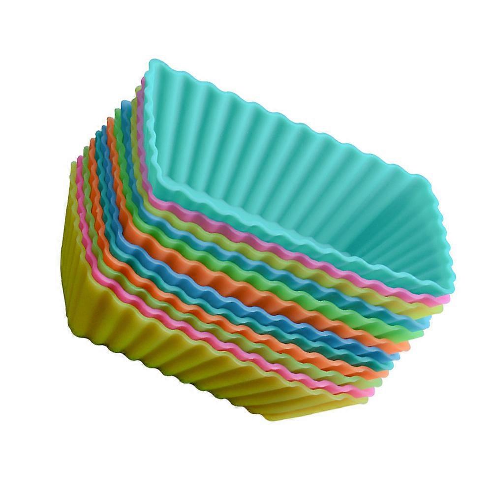 Baking Mold Rectangular Silicone Muffin Cups for 72Pcs Baking