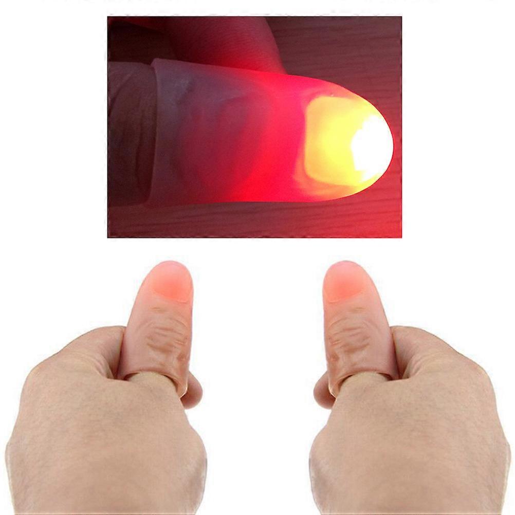 Beige Thumb Finger Lamp for Lighting 2Pcs Trick Thumb Toy