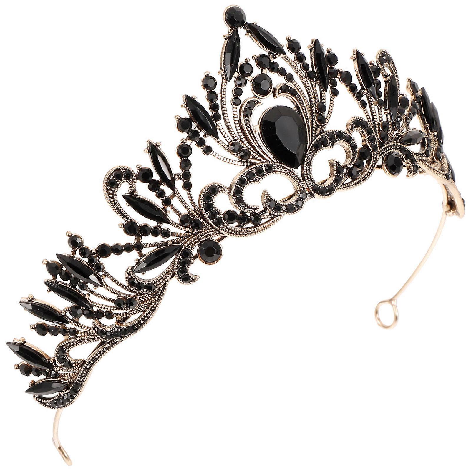 Rhinestone Crown Headband for Wedding with Decorative 5Pcs Set