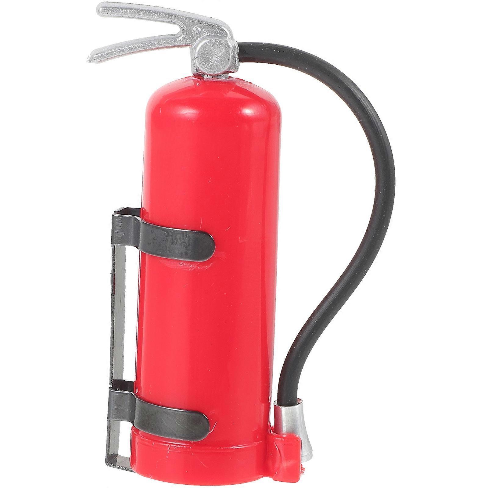 5Pcs Miniature Fire Extinguisher for Mini Car Decoration Red Plastic Models