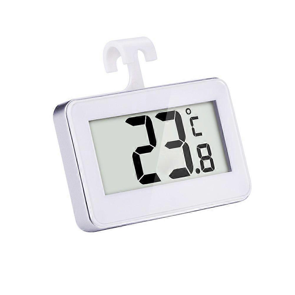 Digital Thermometer for Refrigerator with 3Pcs Magnetic Back White