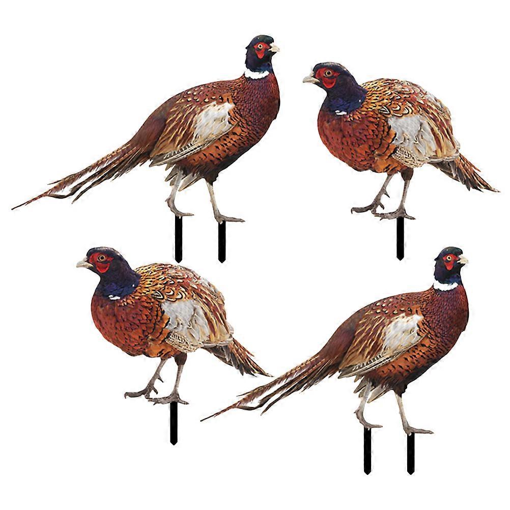 Garden Stake Decoration 10 Sets Pheasant Shape Realistic Appearance For Courtyard And Garden Enhancement Assorted Insert