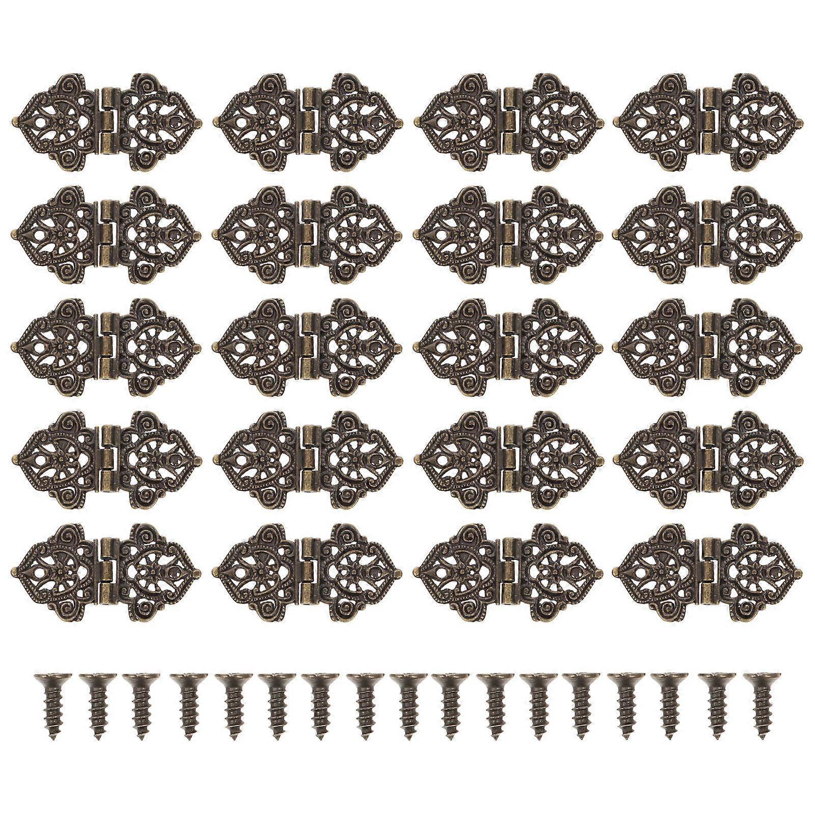 Box Hinges Vintage Design Hinges for Wooden Box Decoration 100Pcs