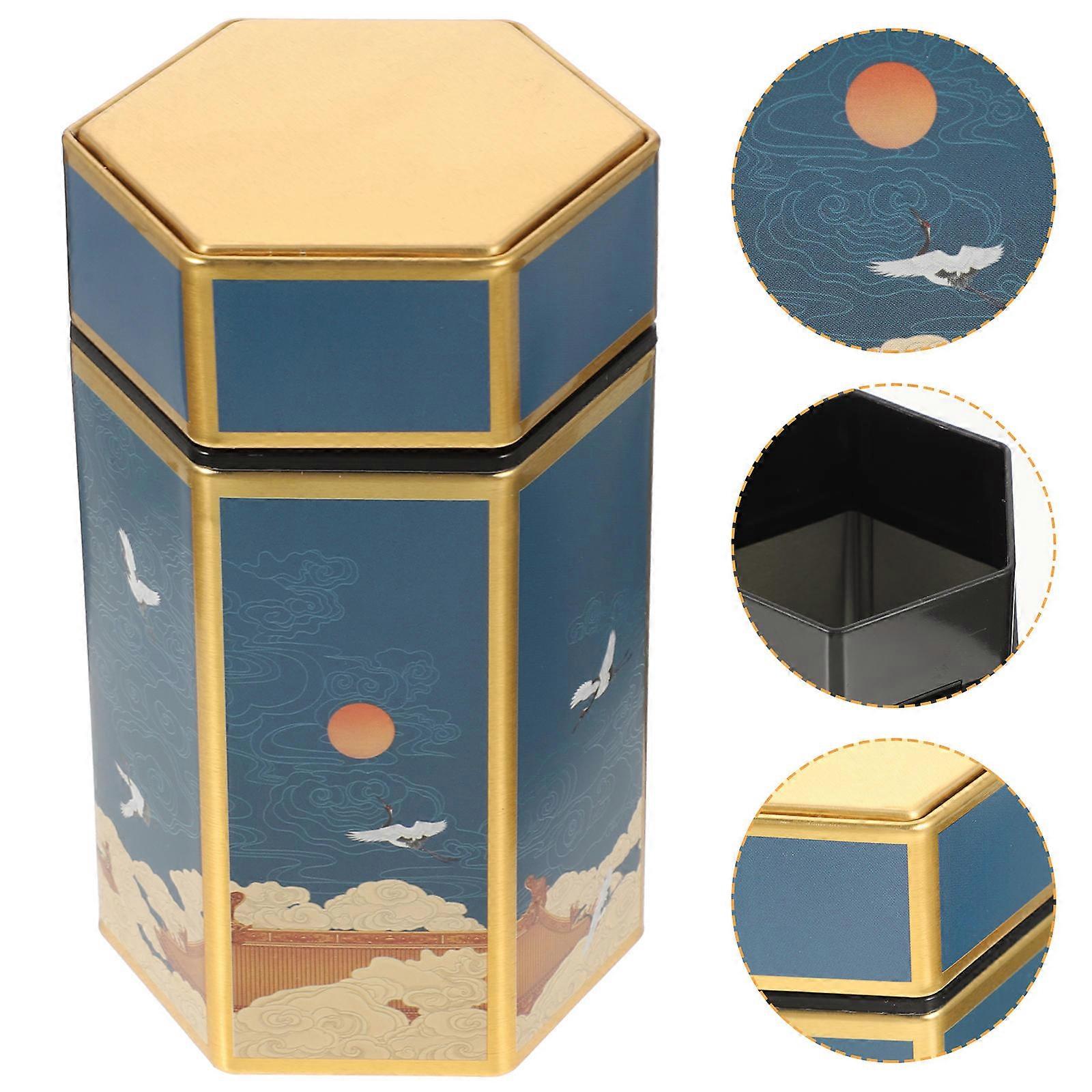 Tea Canisters Airtight 3Pcs Hexagonal Container Multi Storage Jar For Home