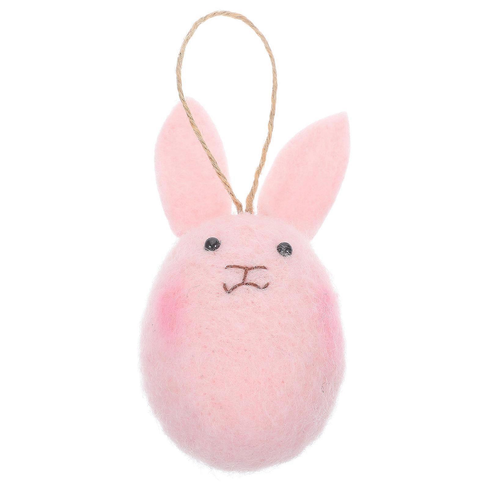 Hanging Easter Bunny Doll Wool Felt Rabbit Ornament Decoration 4Pcs
