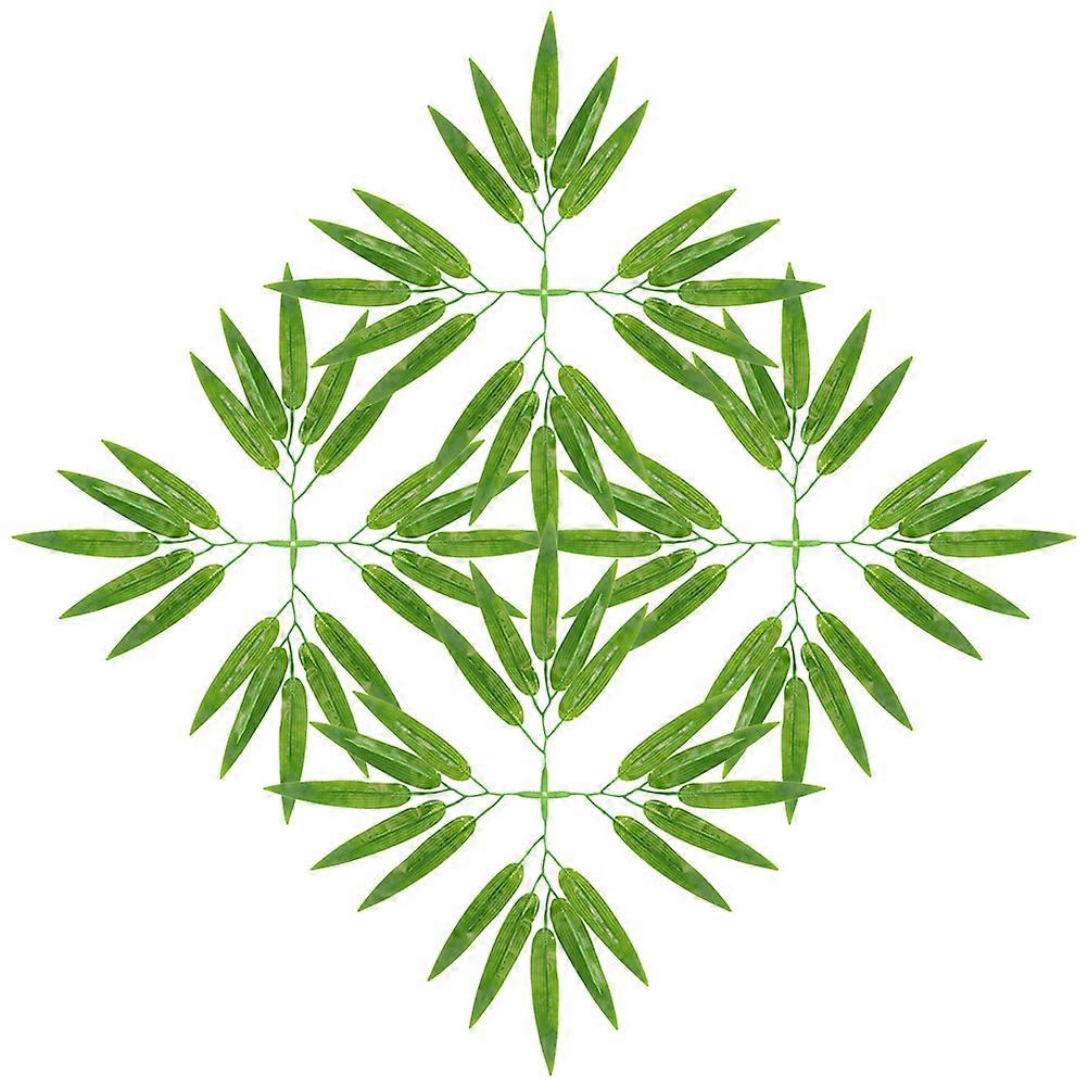 Fake Bamboo Leaves Artificial Bamboo Leaf Stems for Decor 150Pcs