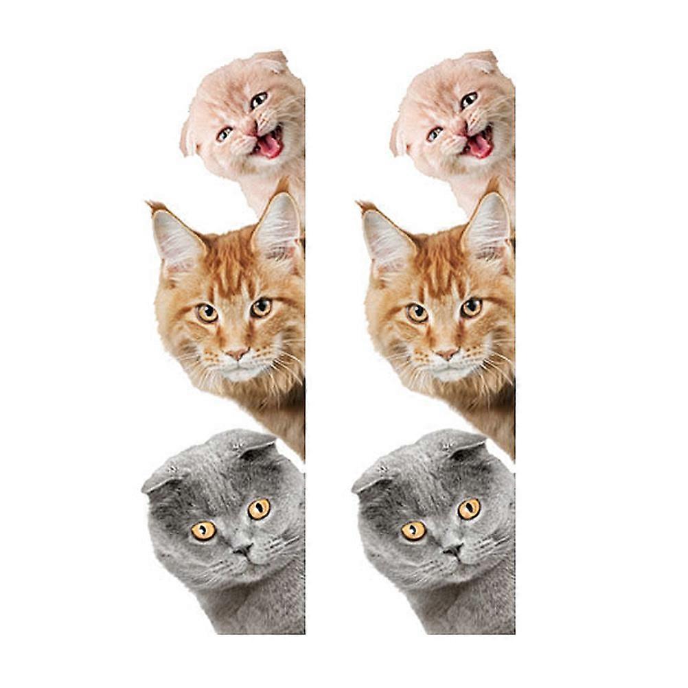 Removable Stickers Cat Pattern Decorative Painting for Decoration 6Pcs