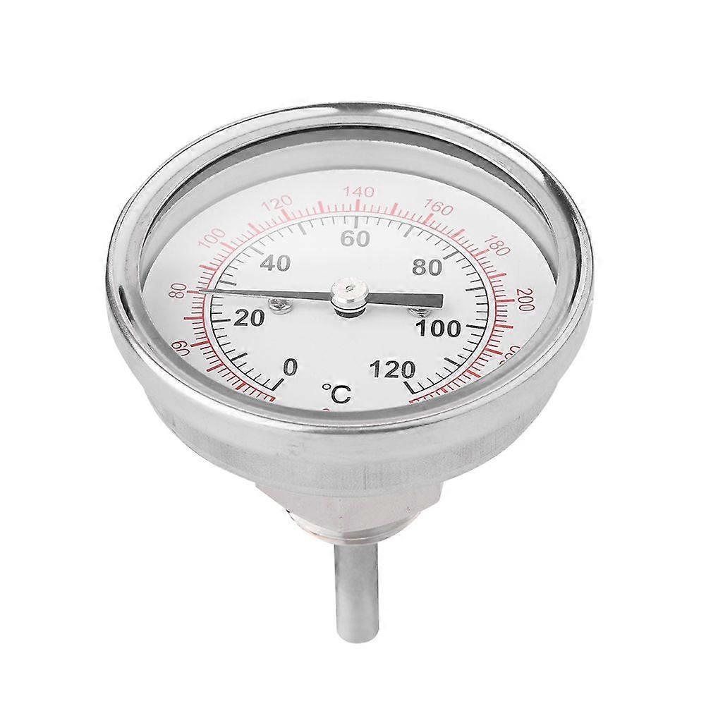 62mm 120 High Temperature Bimetal Thermometer Oven Grill BBQ Analog Dial Double Scale
