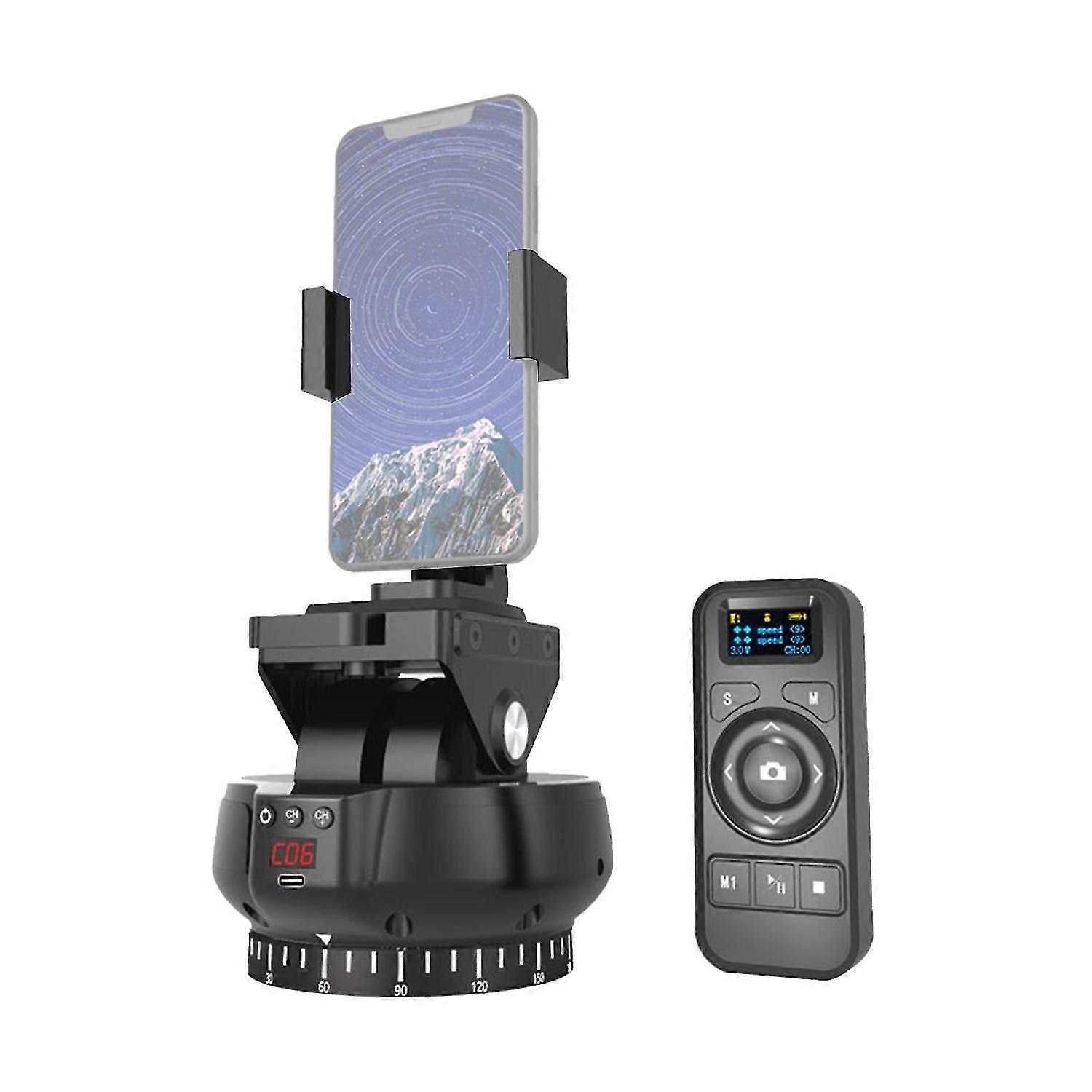 Andoer YT1200 Motorized Pan Tilt Head 2-axis Panoramic Head 360 Rotation Panoramic Tripod Head 100M_c*