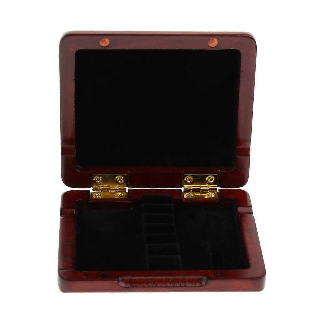 Wooden Reed Case Durable And Portable Storage Box For Oboe Reeds Holder Small Occupation Round Angle Red
