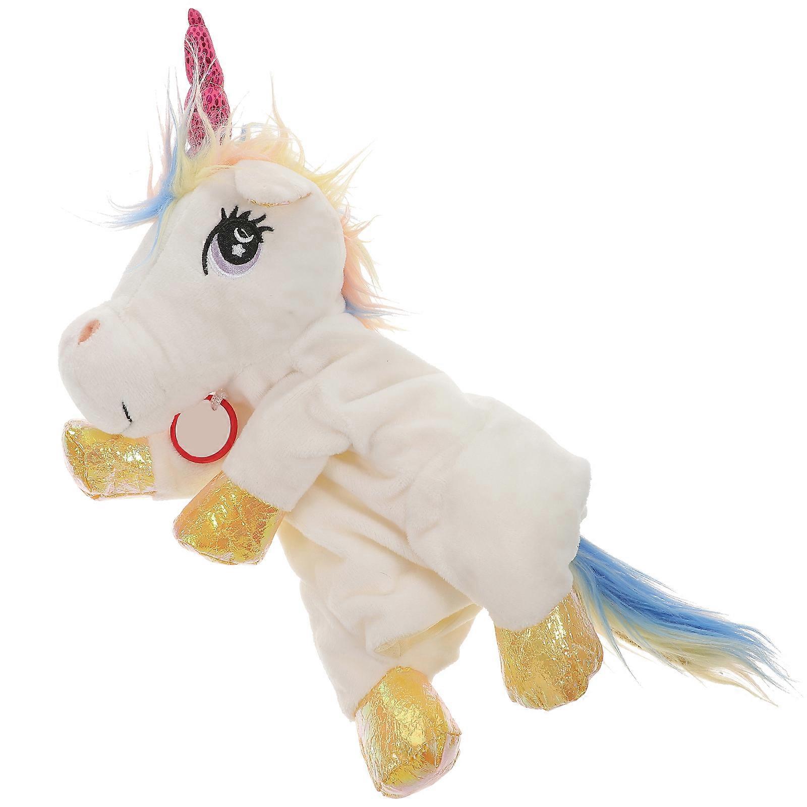 Hand Puppet for Storytelling Unicorn Plush Puppet Toy with Parent-Child Interaction