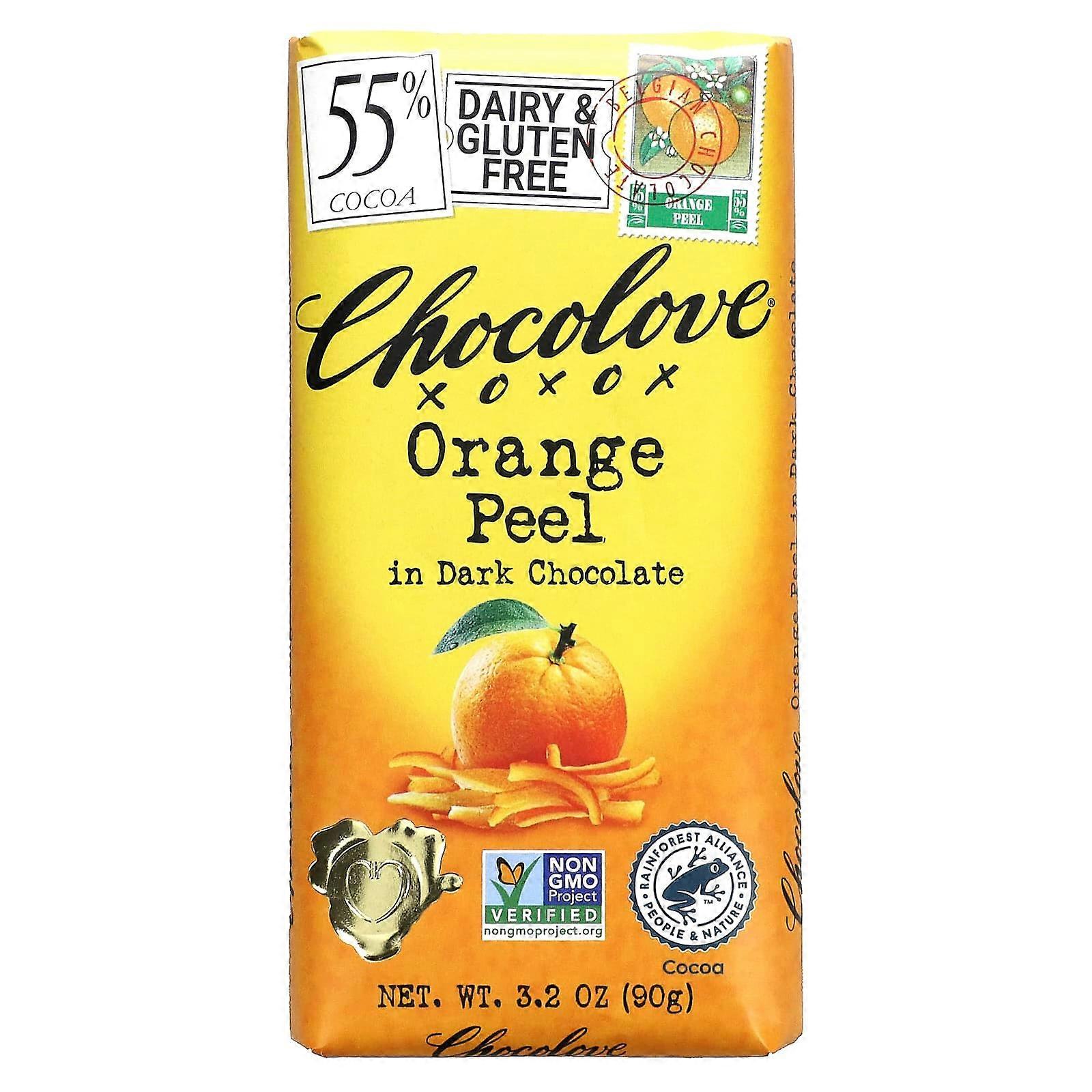 Orange Peel in Dark Chocolate, 55% Cocoa, 3.2 oz (90 g)