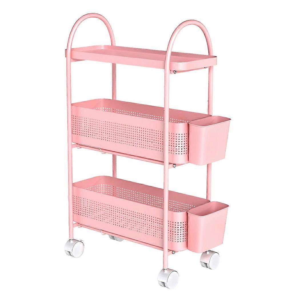 Levede 3 Tier Narrow Kitchen Trolley Cart With Pull-out Baskets And Storage Bins