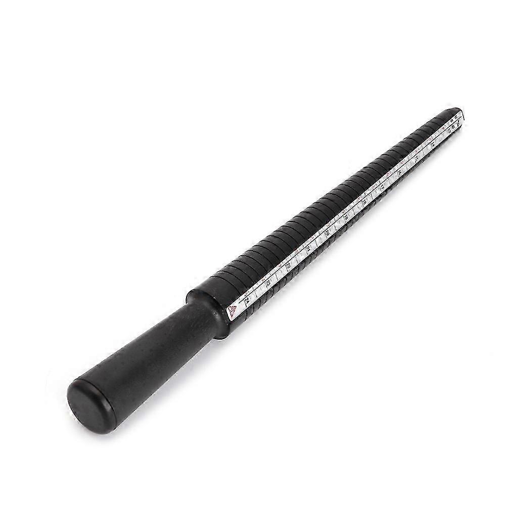 Black Ring Measurement Stick Plastic Mandrel & Finger Sizing Measuring Tool 25-26