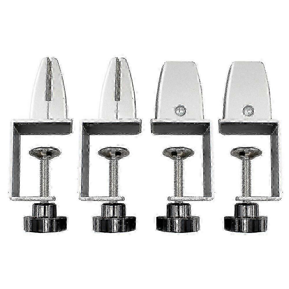 4 Pcs Office Desk Divider Privacy Screen Clip Holder Bracket - Screen Baffle Clamp Partition for Workspaces