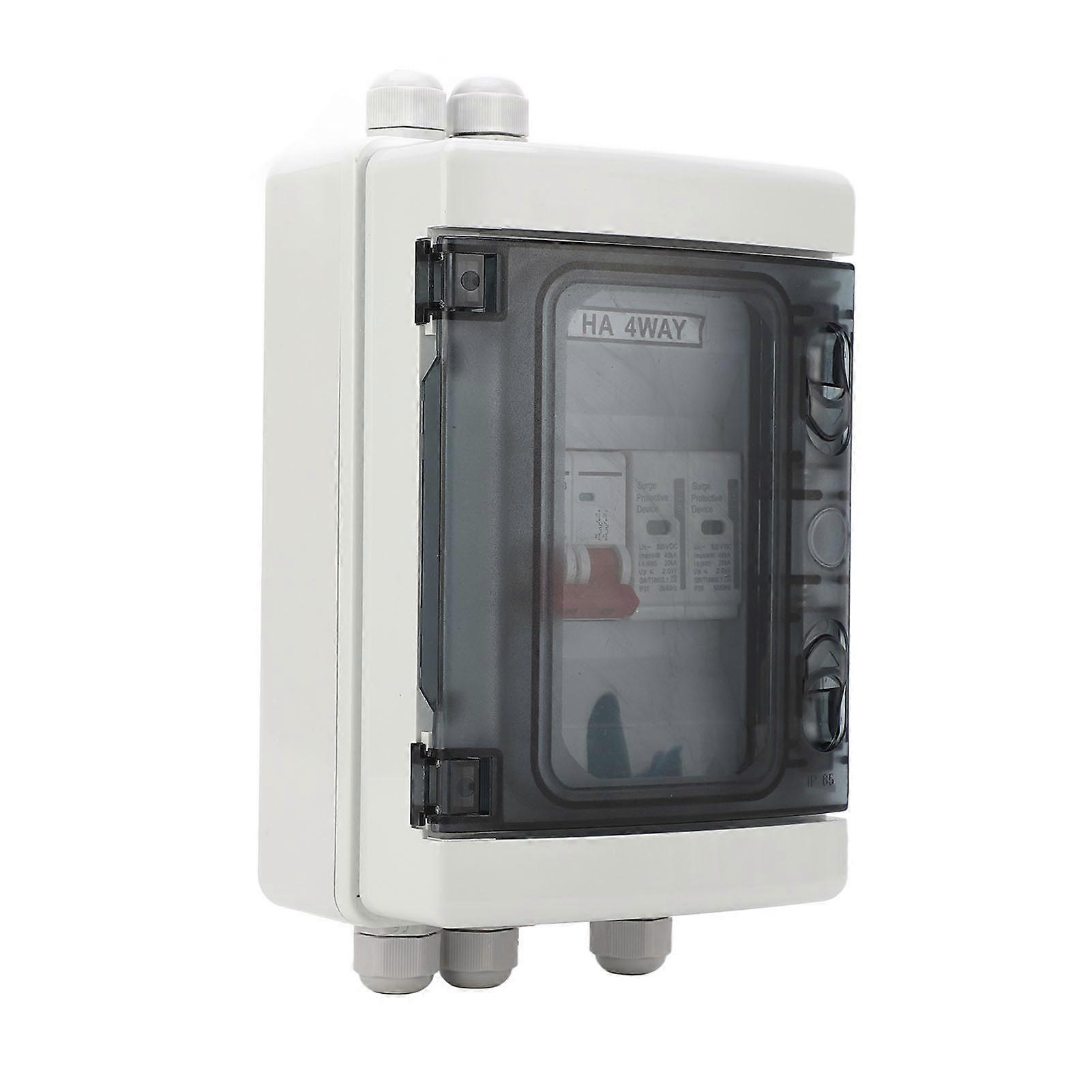 Circuit Breaker MCB Isolation Switch Protection Waterproof Distribution Box DC 500V for Outdoor 32A 