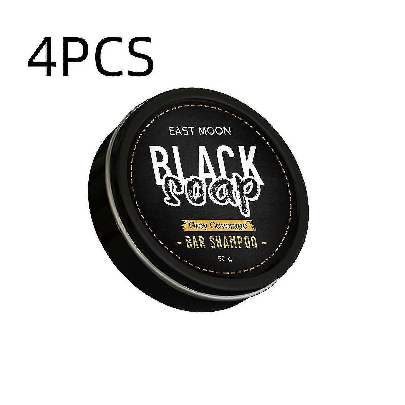 4 stuks grijze haardekking zeep, haar verduisterende gecomprimeerde shampoo zeep bar