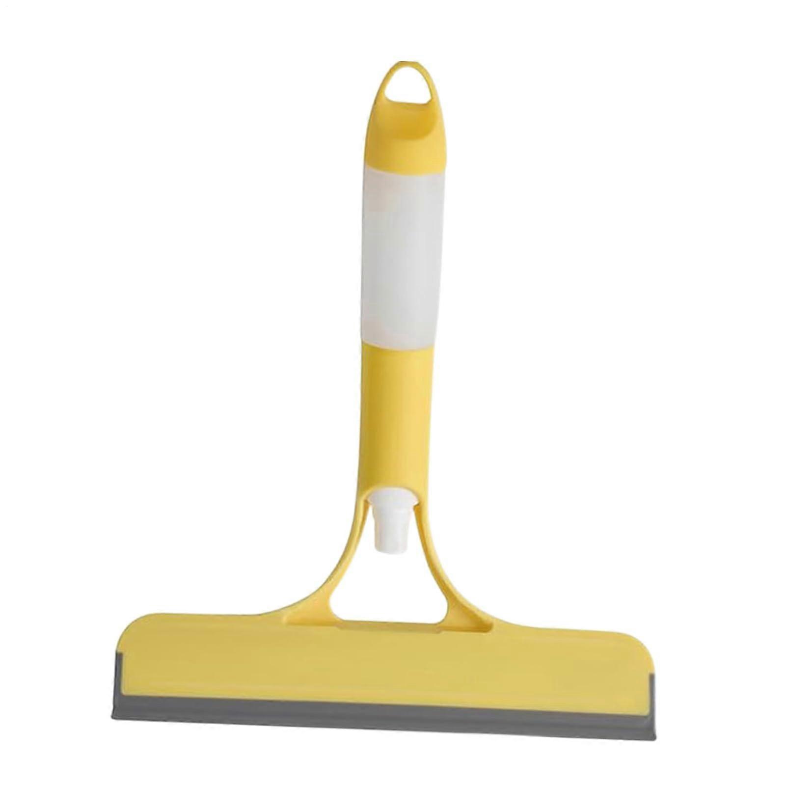 Squeegee for Cleaning Window Washer  MultiFunction Brush Scraper For Shower, Car, Tiles, Kitchen, Home Yellow
