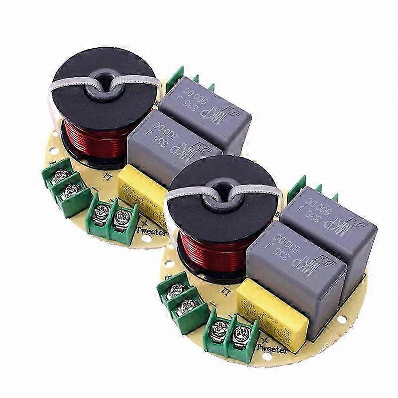 2-Pack 100W o Crossover Filters for Treble and Bass Separation in Home Theater Systems
