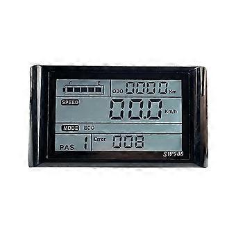 Ebike SW900 LCD Display Control, Waterproof Speed Meter Instrument with 24-72v C10, for Recording and Compatibility​（​Sale​）