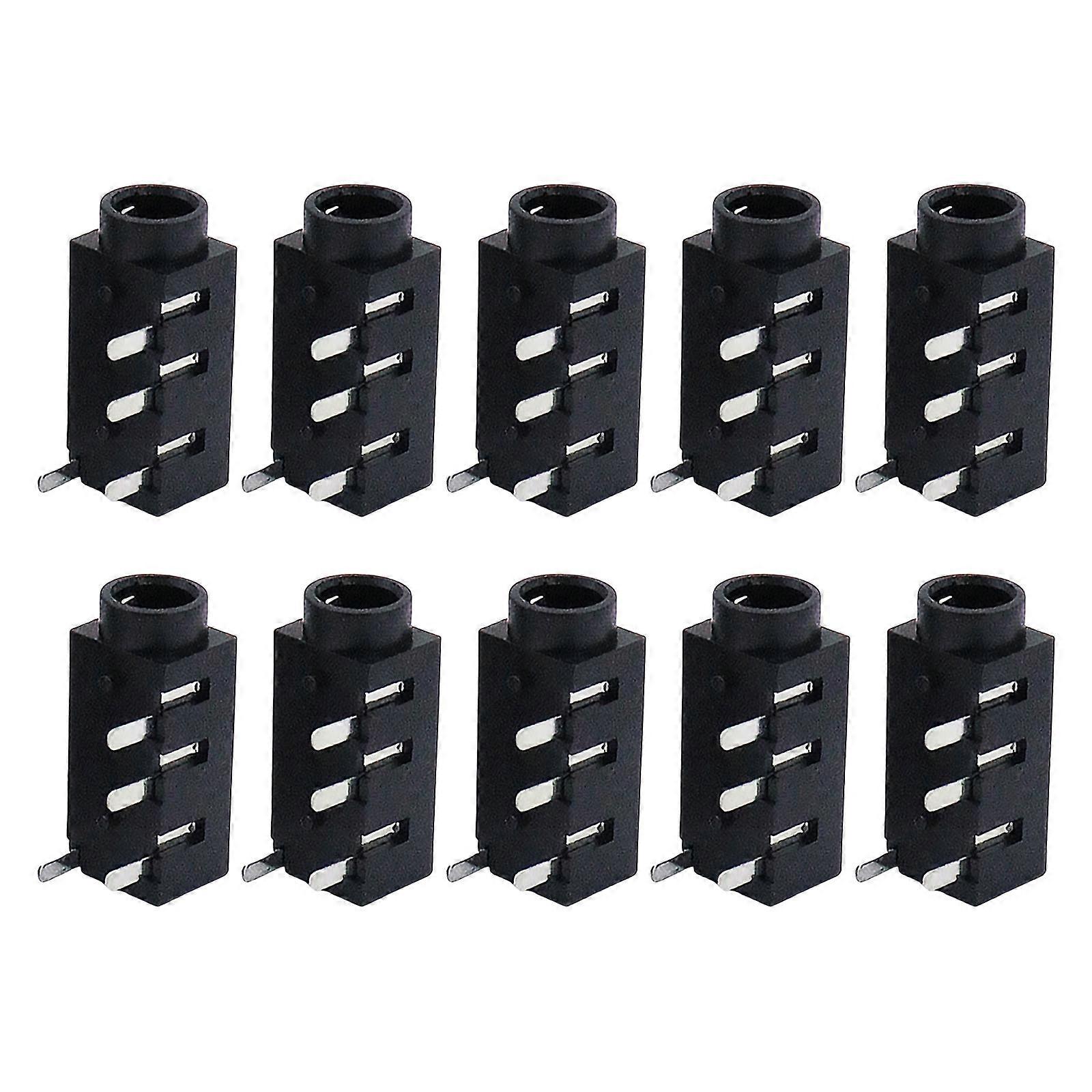 10PCS Precise 3.5mm Port PJ320A for DIY Auditory Projects and Professional Easy Installation Auditory Jacks Multicolor
