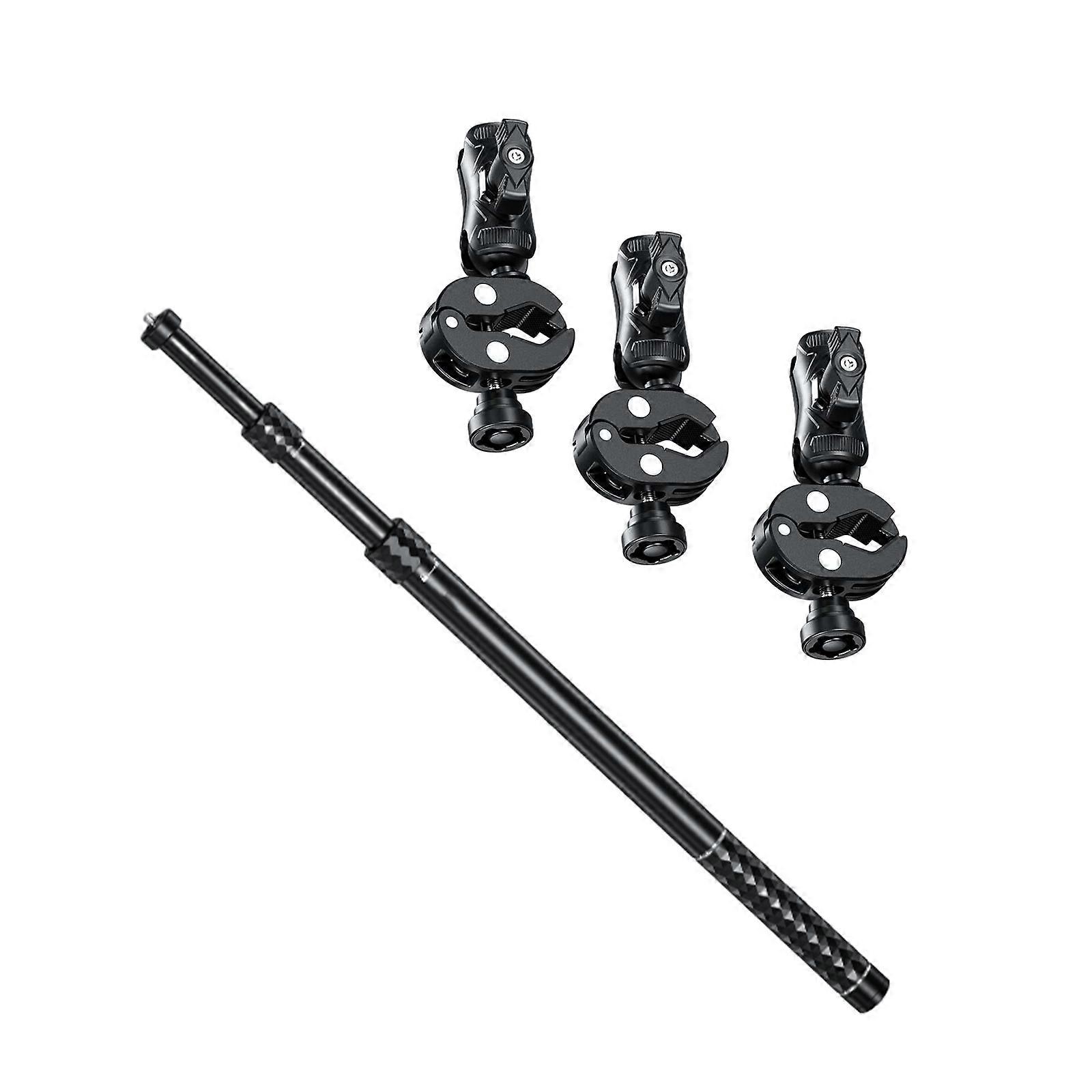 Universal Motorcycle Bike Camera Holder Extendable Selfie Stick with 1/4" Thread for Document Your Thrilling Adventures Multicolor