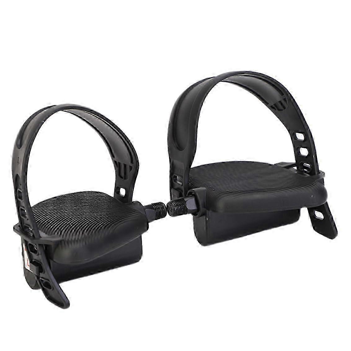 Exercise Bike Pedals with Straps for Recumbent Adjustable Spin Replacement Compatible Indoor Accessory