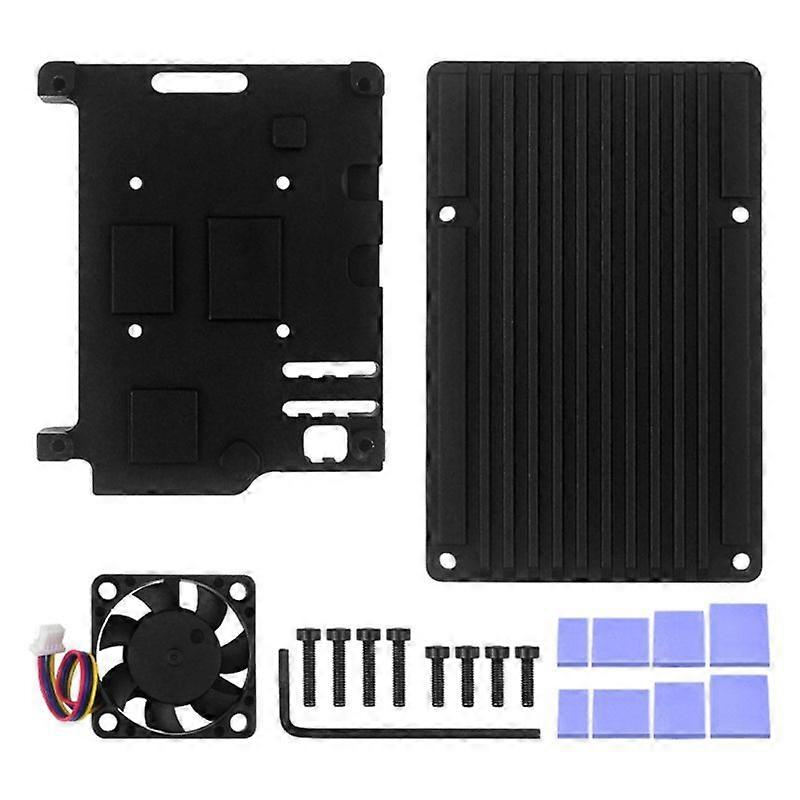 Sturdy Aluminum Housing Case Cooling Fan for RPI 5 Heatsink Enclosure Box