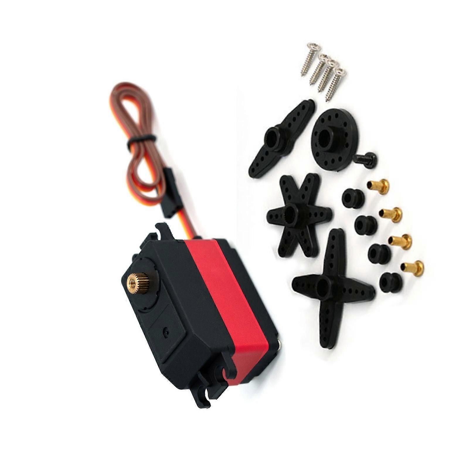 Servo à engrenages métalliques à rotation complète 12kg Torqué Profil bas Commande numérique étanche 12KG Servo numérique 180/270/360 degrés Multicolore