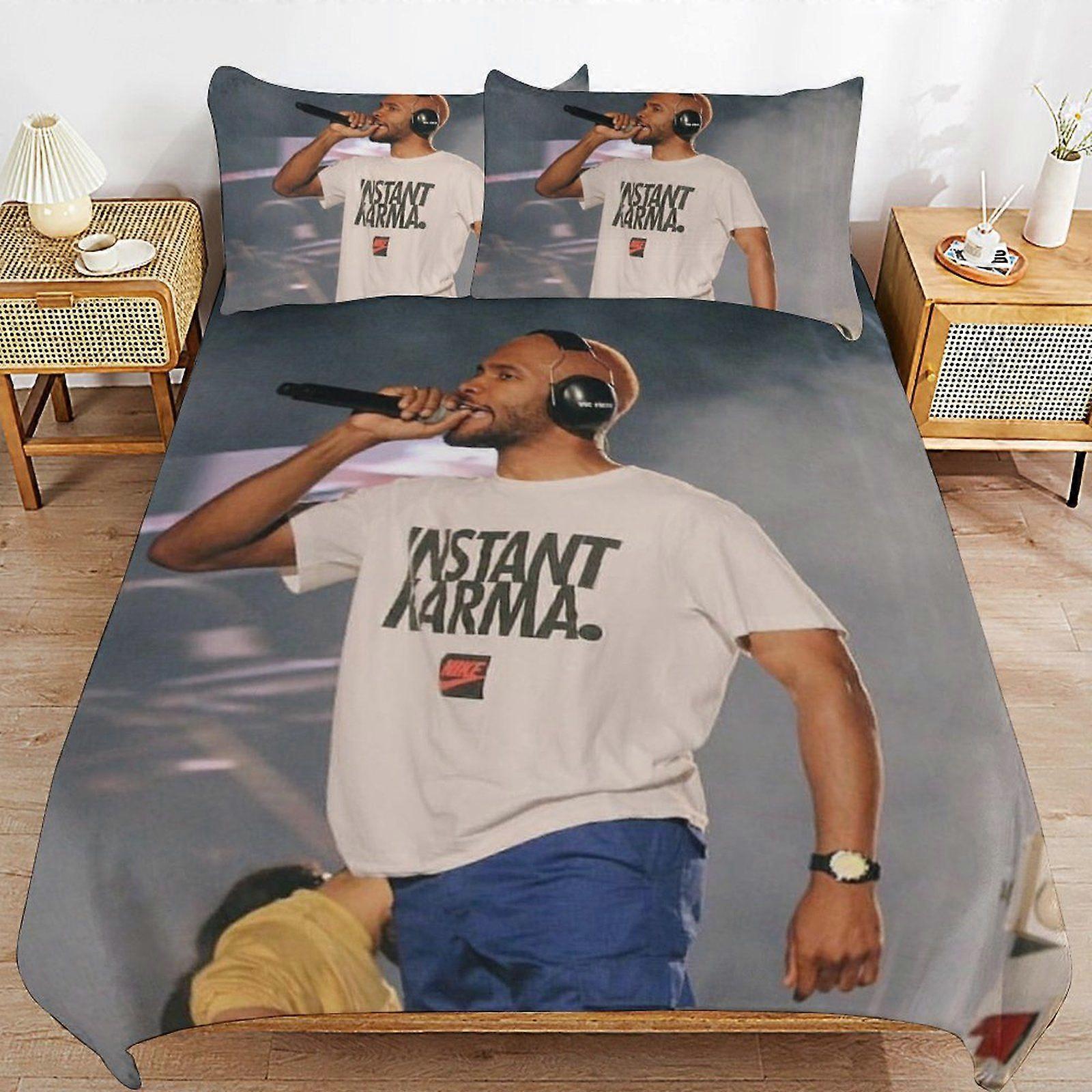 u85 Frank Ocean Wrinkle Free Fabric Soft Sleep Ready Zipper Closure Threaded Finish Duvet Cover Sets Style n85