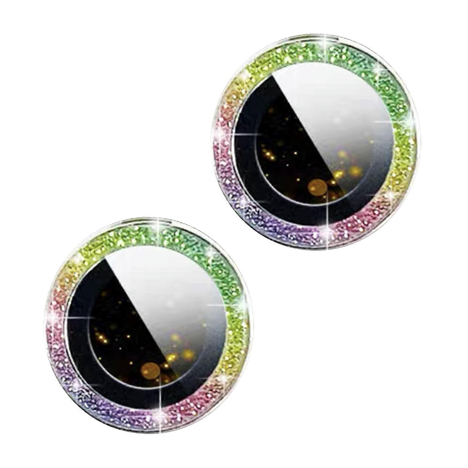 Bluethy 1 Set Lens Tempered Films with Rhinestones, High Clear Anti-Scratch 3D Camera Protector for compatible with iPhone 14 13 Pro Plus Max Mini