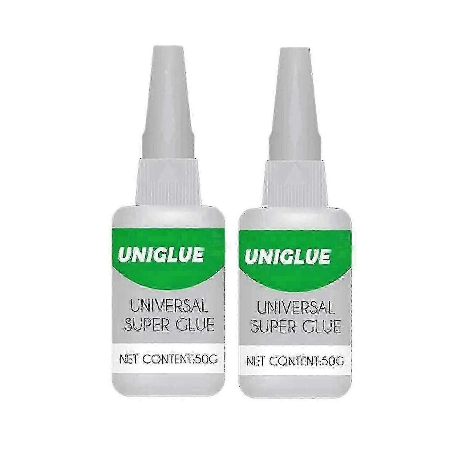 2pc Uniglue Universal Super Glue, Welding High-strength Oily Glue, Mighty Instant Glue, Fast Repair And Curing For Metals, Plastics, Jade Etc (50g)