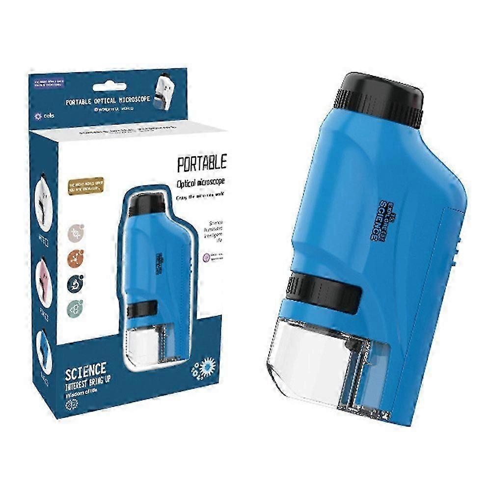 Portable children's microscope 60-120X Mini pocket microscope with LED light for kids