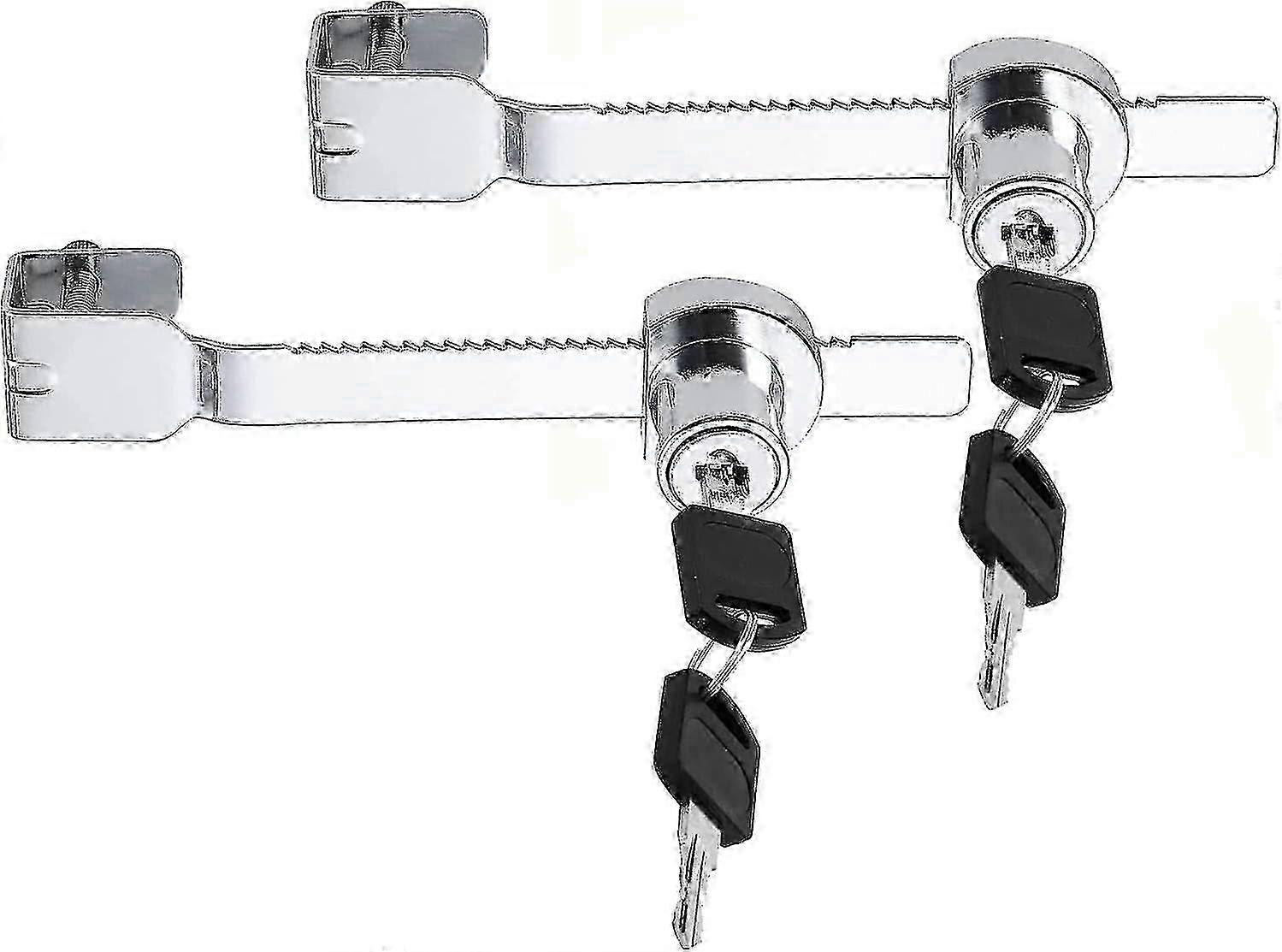 Sliding Blade Saw Lock With Key Different, Reptile Vivarium Terrarium Showcase Display Case Lock(silver 2 Pack) - DD