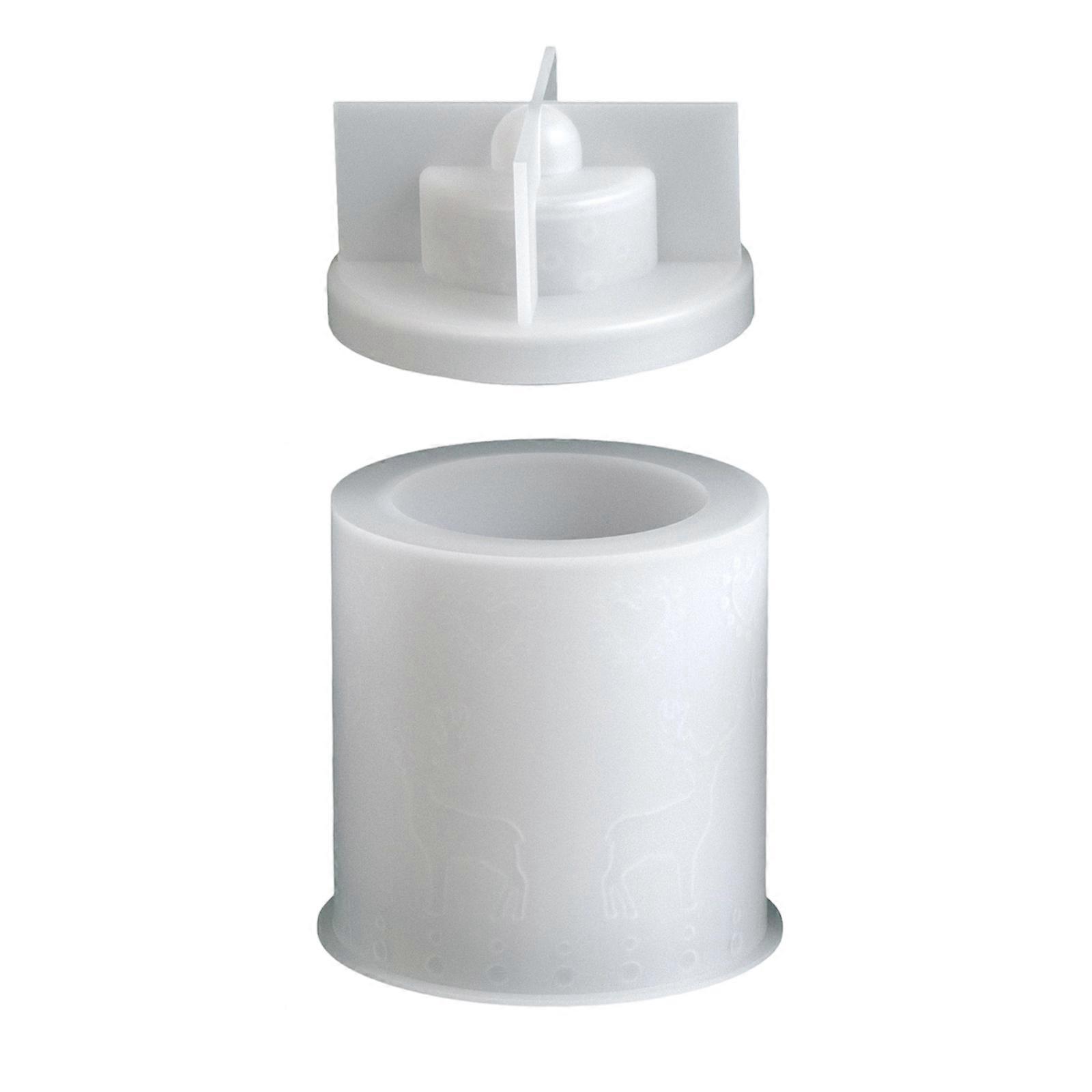 Craft Mould With Christmas Tree Deer Snowflake Relief Designs Sturdy Silicone Container For Creation Multicolor