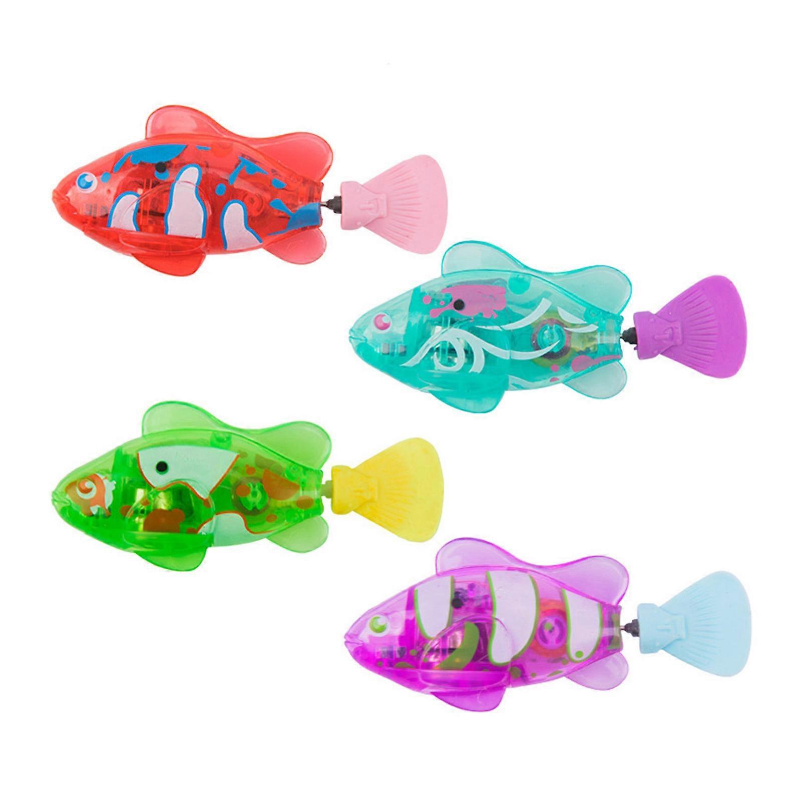4pcs Interaction Electric Swimming Fish Cats Toy Automatic Motion Sensors Safe For Indoor Cats Exercise Entertainment Multicolor