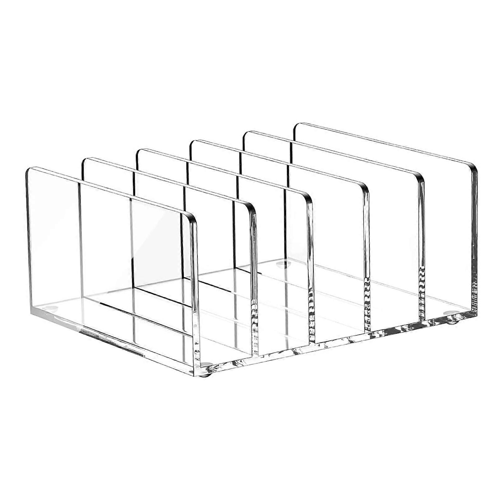 Acrylic File Folder Holders Magazine Rack Book Storage Shelf Document Organizers for Office School Home Multicolor