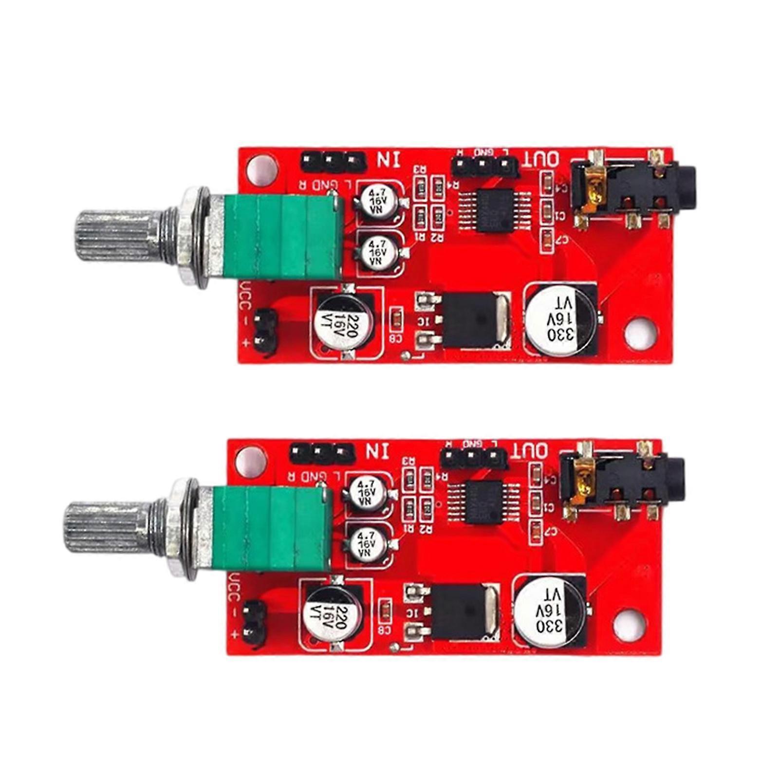 2X Miniature Sound Boards High Performances Preamp Circuit Low Power Consumption 3.6 6V Operation Multicolor