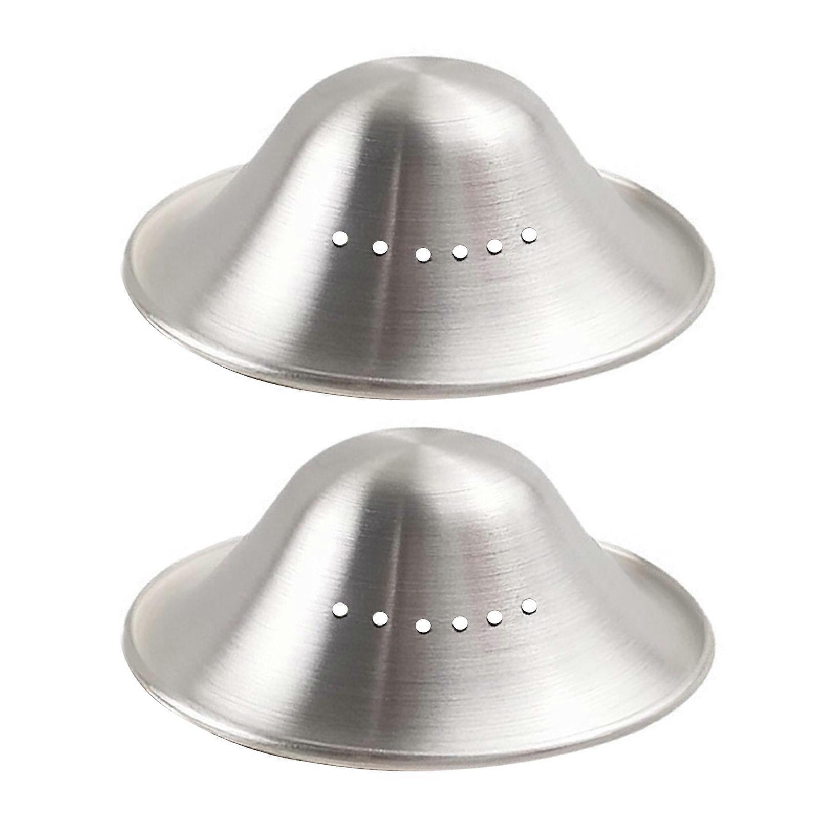 2 قطعة أكواب تمريض فضية أغطية واقية من حلمة أمي للبشرة الحساسة 55 مم / 45 مم حجم واقيات الرضاعة الطبيعية كبيرة 2 قطعة