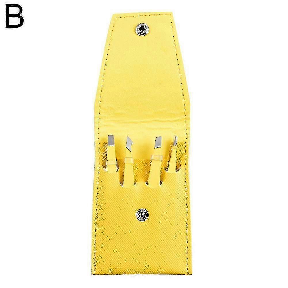 Professional Eyebrow Tweezers Set Plucker Puller Slanted