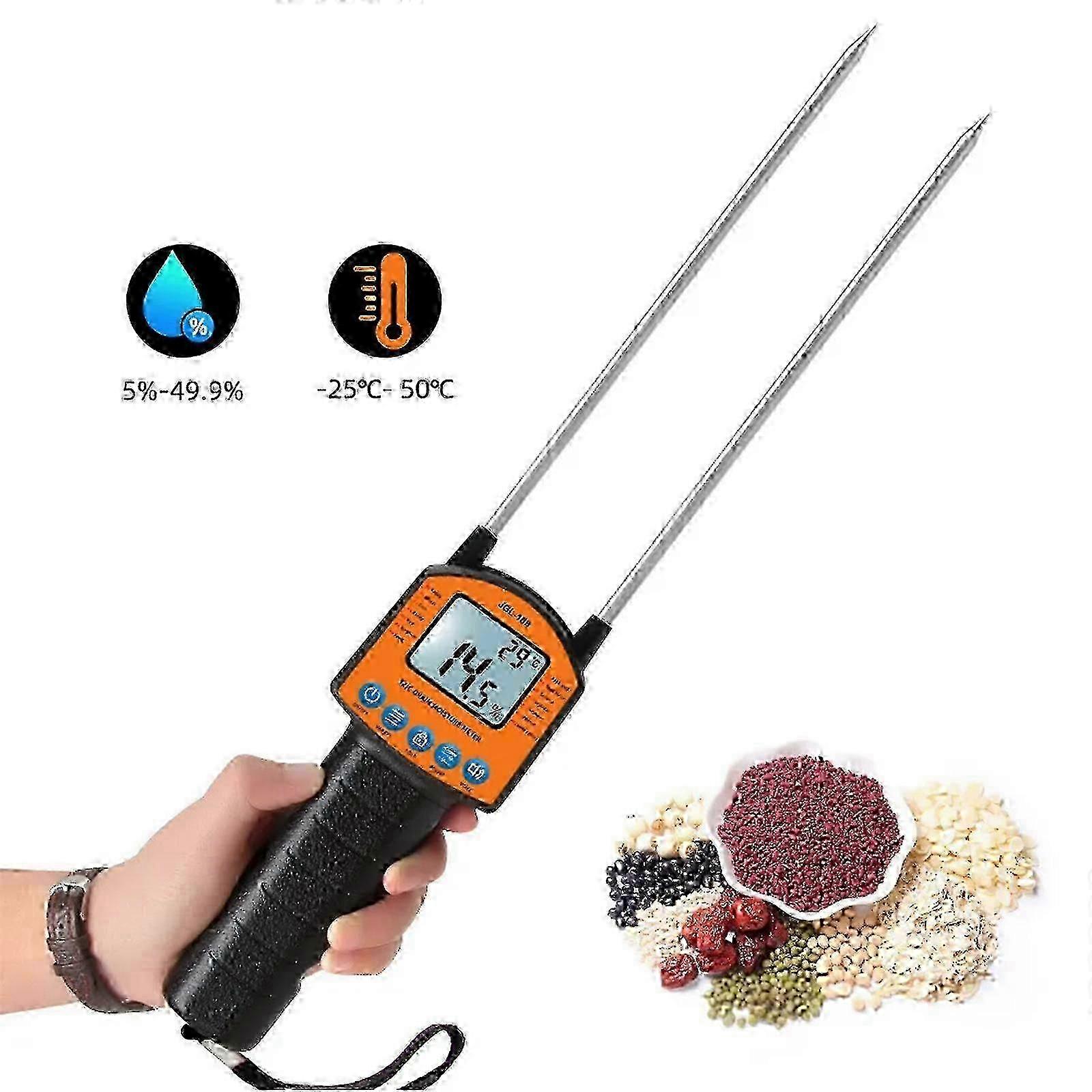 Portable Hay Moisture Meter for Testing Straw Grain Forage Grass Leymus Chinensis and Emperor Bamboo Grass Fiber Content