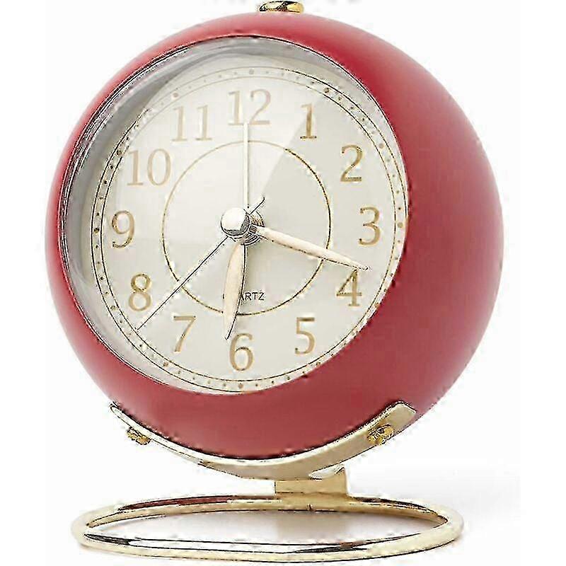 Battery-Powered Desk Clock, Silent Retro Aesthetic