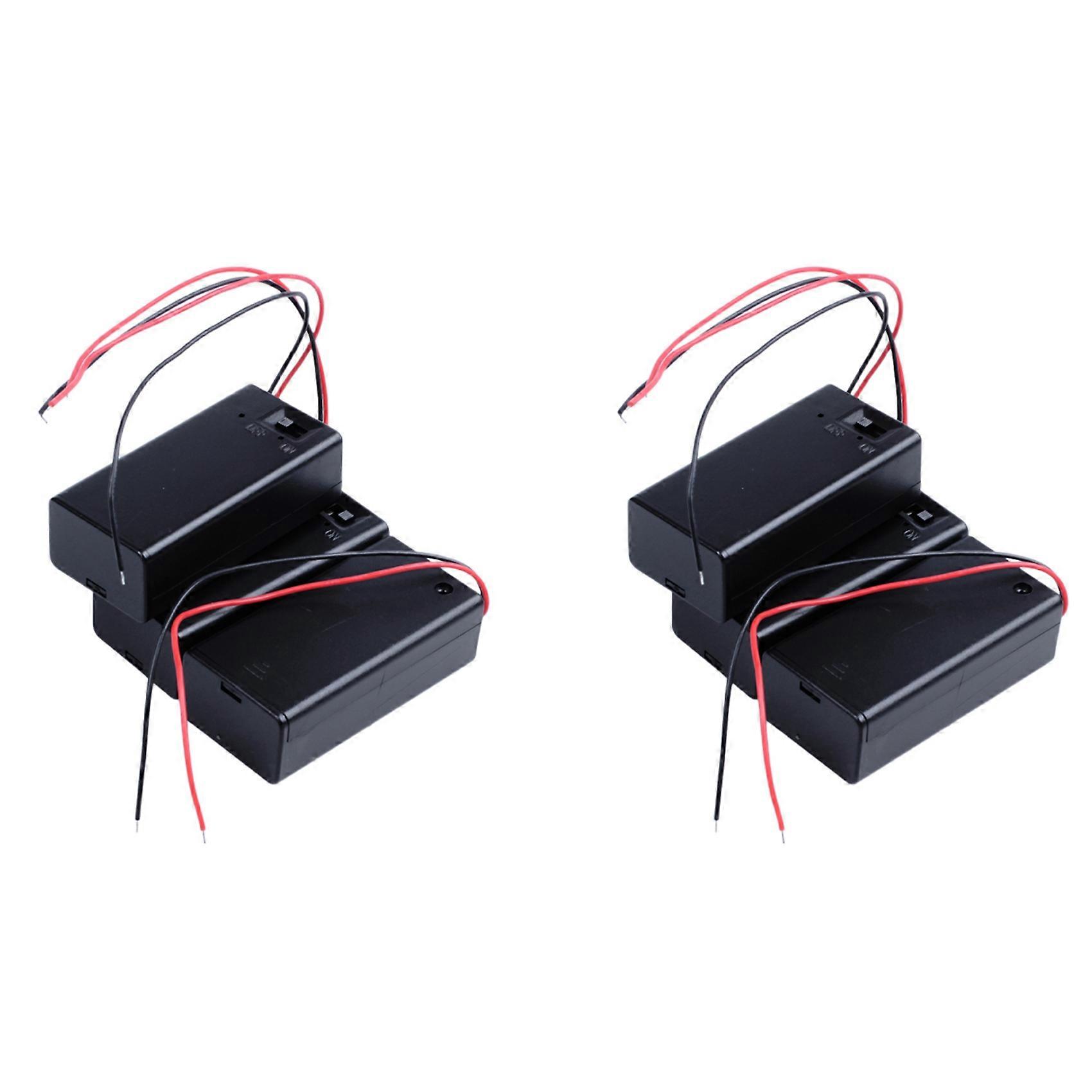 6 Pcs Two Wire Lead On/Off Switch 1 x 9V Battery Cell Case Holder