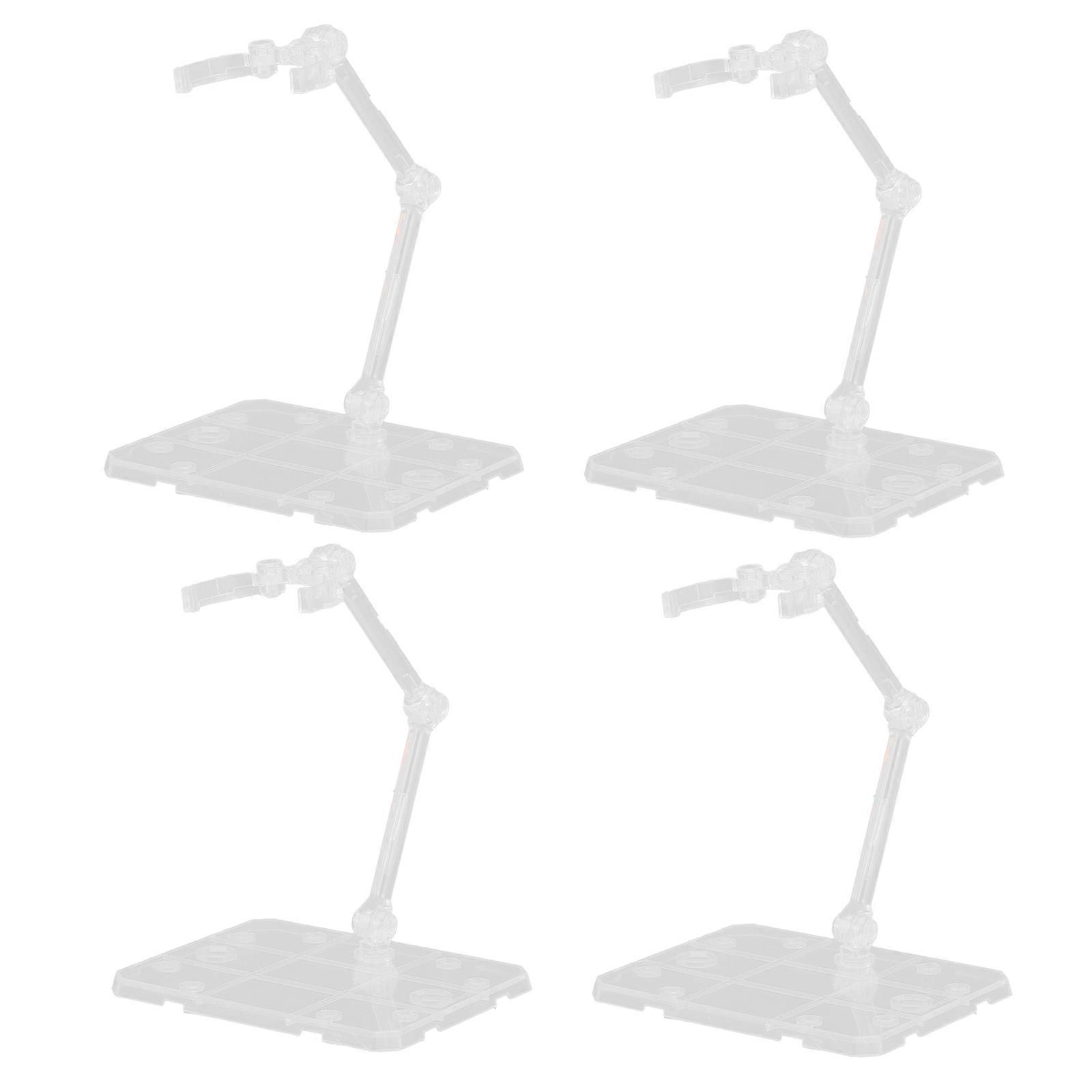 Figures Stand 4Pcs Action Figure Display Rack For Home Use Transparent PVC Material With Support Base