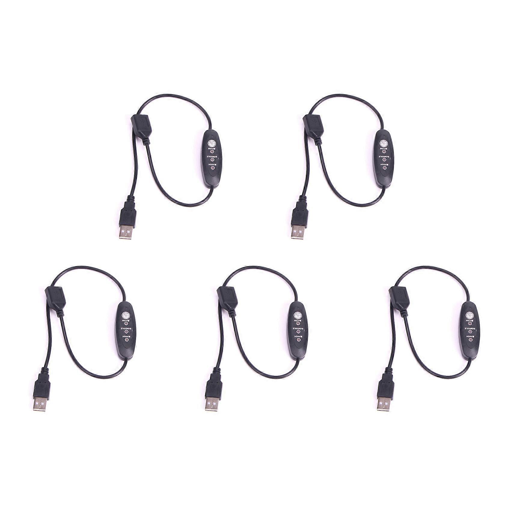 5X USB 5V-12V Temperature Controller Heater Thermostat 3-Speed Adjustable 24W