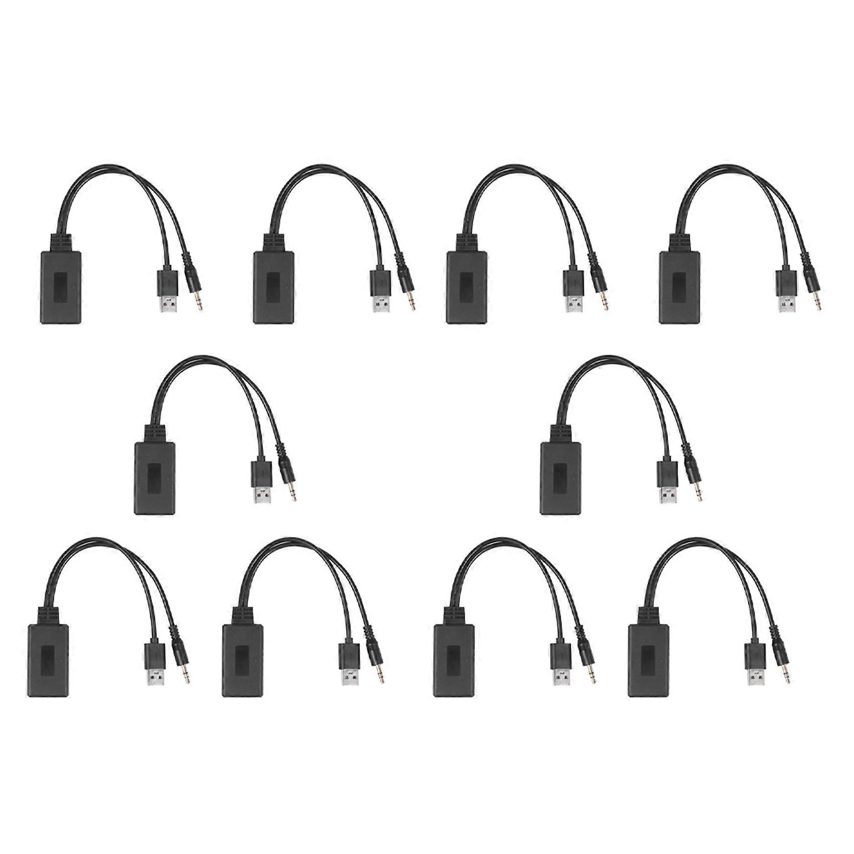 10X Car Wireless Bluetooth Module Music Adapter Auxiliary Receiver Aux Audio USB 3.5mm Socket for Bmw E90 E91 E92 E93